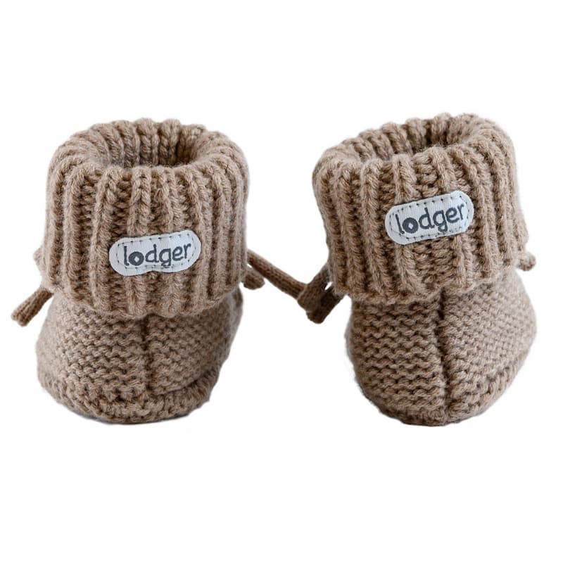 Pantufas de bebé Lodger Slipper Folklore em lã merino, Buffalo, 0-6 m (SLM 535_0-6)