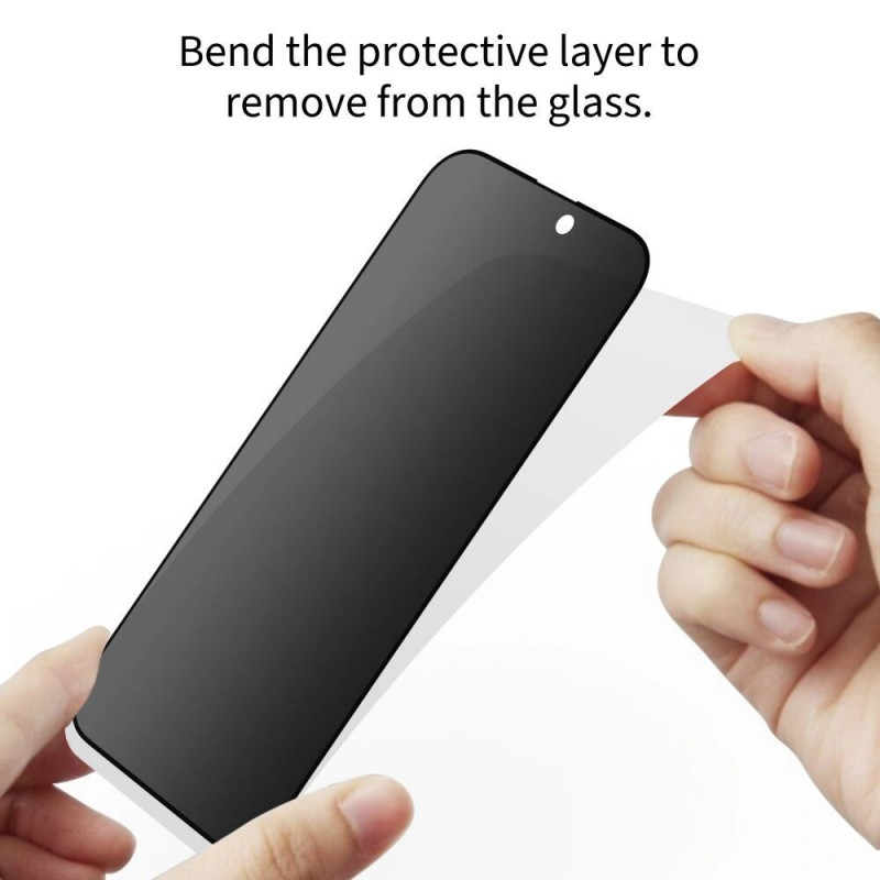 Película de vidro temperado com privacidade Tech-Protect Glass Spy+ para Apple iPhone Air (2 un.)