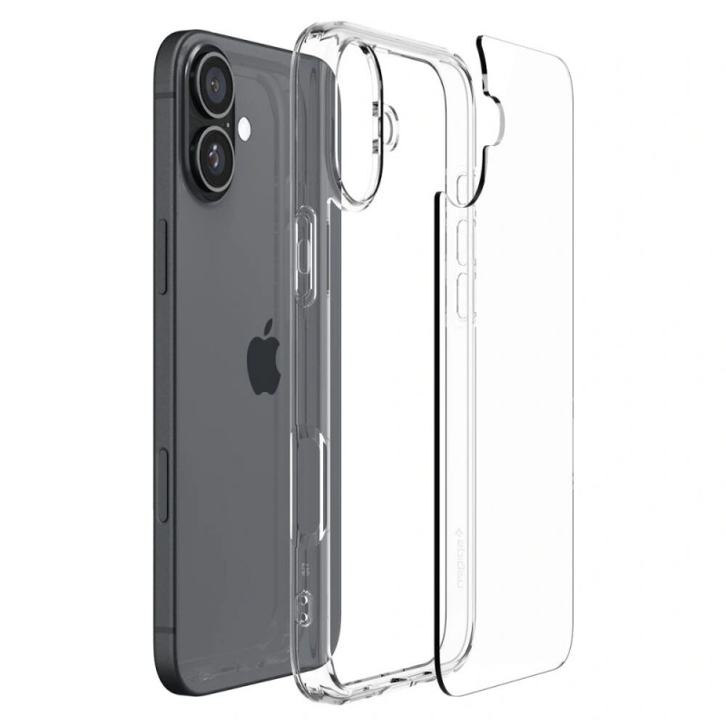 Capa Ultra Hybrid Spigen para Apple iPhone 16, Crystal Clear