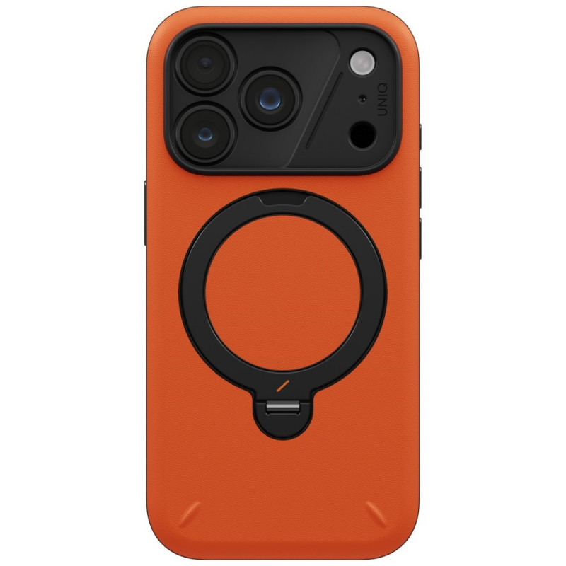 Capa UNIQ Elix para Apple iPhone 18 Pro / 17 Pro, suporte rotativo 360, laranja
