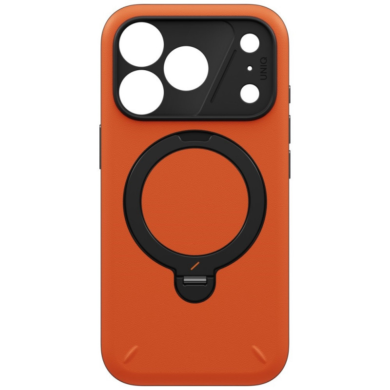 Capa UNIQ Elix para Apple iPhone 18 Pro / 17 Pro, suporte rotativo 360, laranja