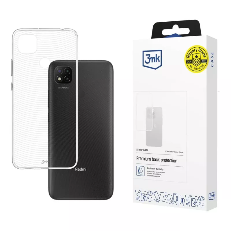 Capa para telemóvel 3mk Armor Case Xiaomi Redmi 9C, transparente