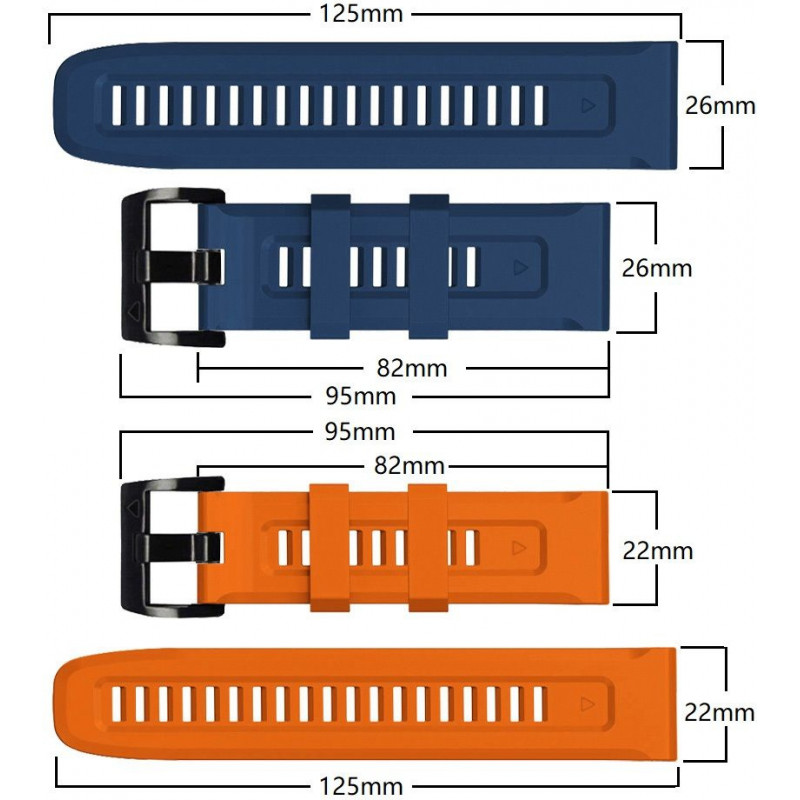 Tech-Protect Iconband THP924ORG Bracelete para Garmin Fenix 5/6/6 Pro/7, Laranja