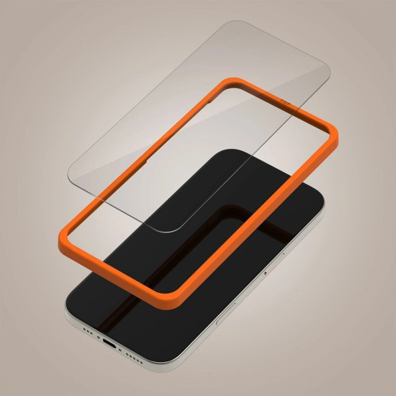 Conjunto de protetores de ecrã em vidro temperado Tech-Protect Easy Set+ THP4497 para Apple iPhone 16 Pro / 17 Pro, transparente (2+1 un.)