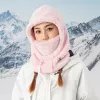 Balaclava de esqui Qunature Arctic Velvet, tamanho M, rosa
