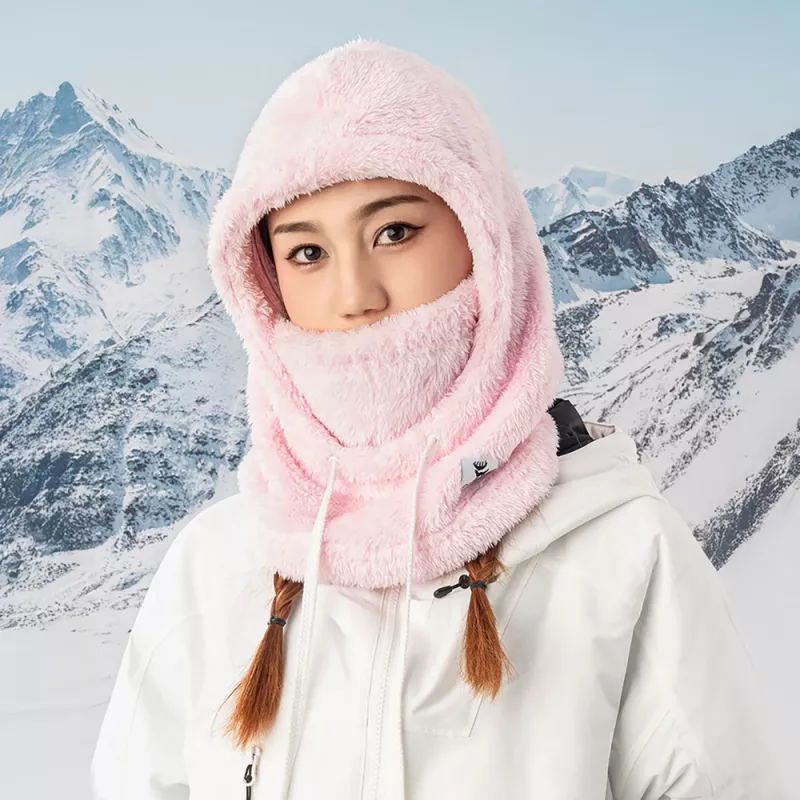 Balaclava de esqui Qunature Arctic Velvet, tamanho M, rosa