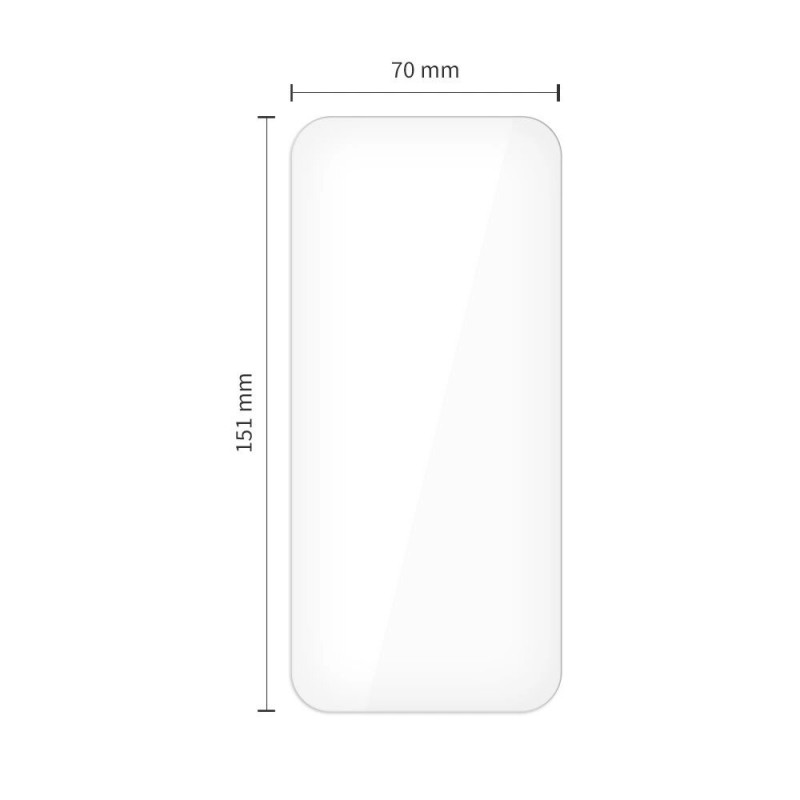 Protetor de ecrã em vidro temperado Tech-Protect Glass Fit+ THP4495 para Apple iPhone Air, transparente (2 un.)