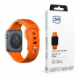 Pulseira de silicone 3mk para Apple Watch 38/40/41 mm, laranja