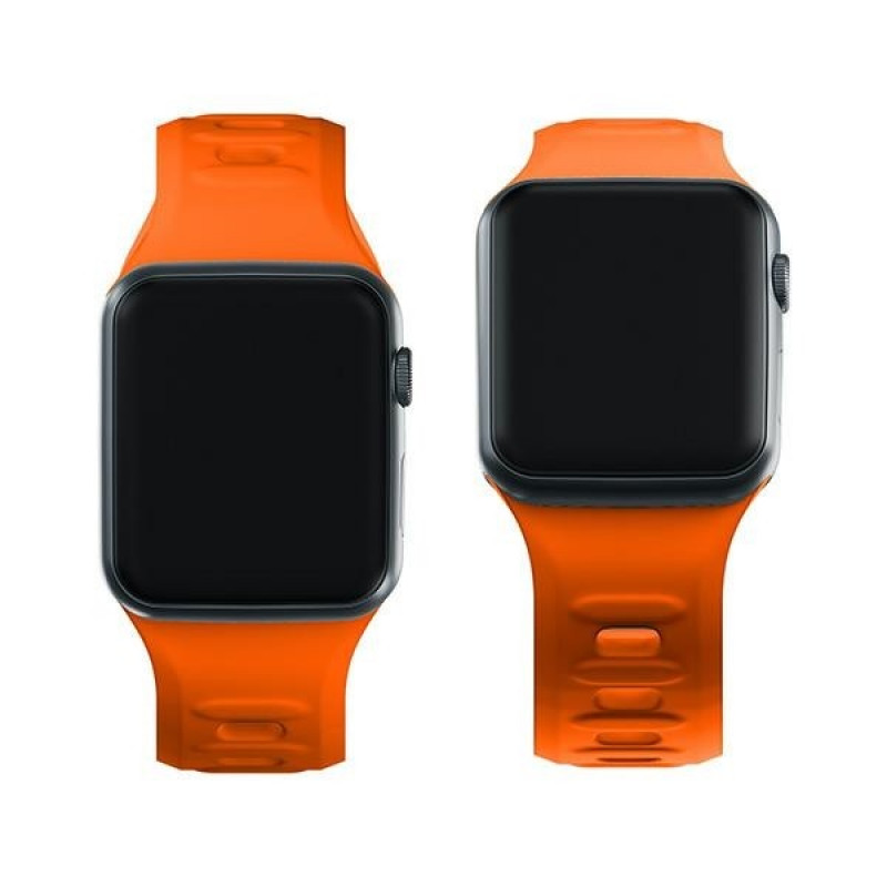 Pulseira de silicone 3mk para Apple Watch 38/40/41 mm, laranja