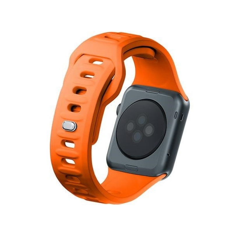Pulseira de silicone 3mk para Apple Watch 38/40/41 mm, laranja