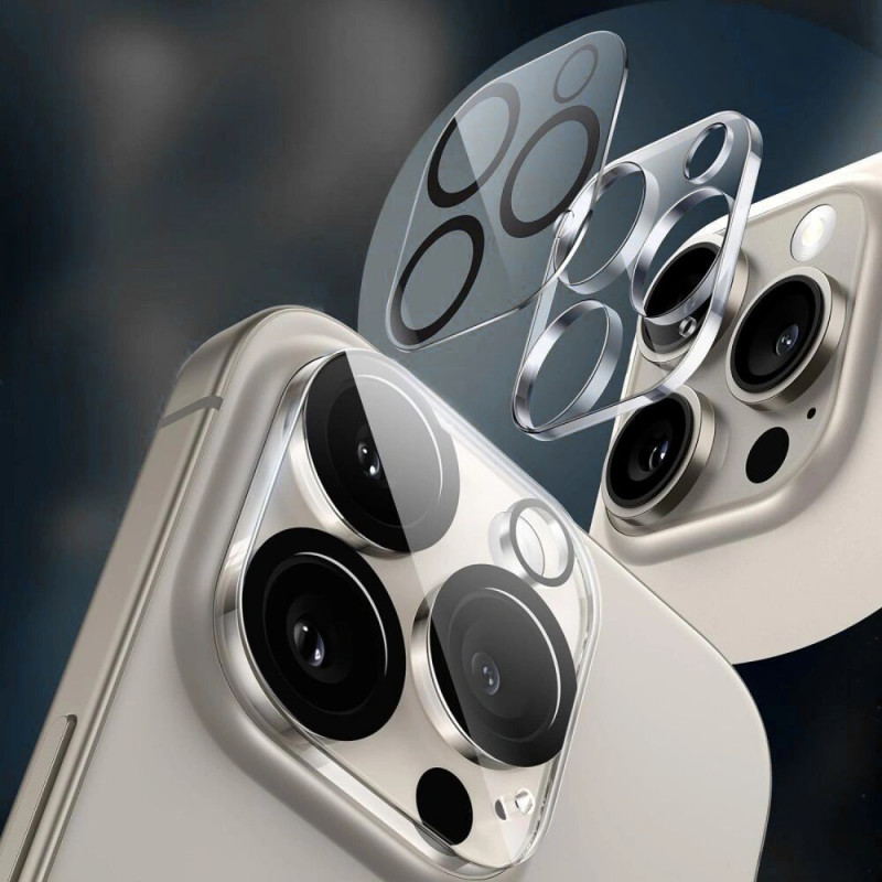 Tech-Protect Cam Fit+ Vidro Temperado para Lentes de Câmara para Apple iPhone 14 / 14 Plus / 15 / 15 Plus, Transparente