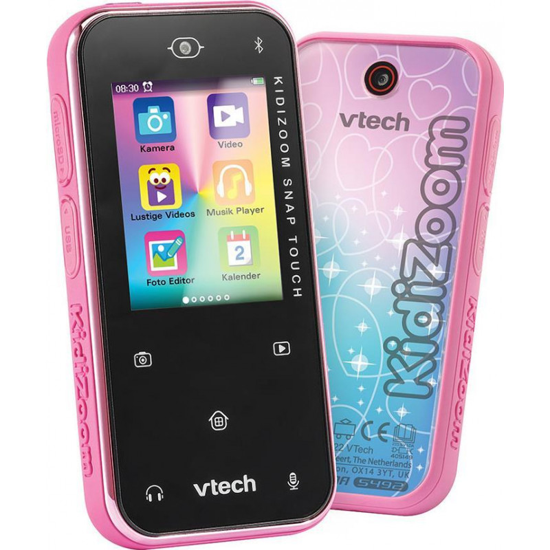 Máquina fotográfica digital infantil VTech KidiZoom Snap Touch 80-549254, rosa