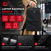 Mochila para portátil NanoRS RS202 B 15,6", preta, 41x29x4, impermeável