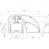 Fechadura eletromagnética de perfil para porta CDVI P300EVO 400 mm, 300 kg, monitorizada (52870)