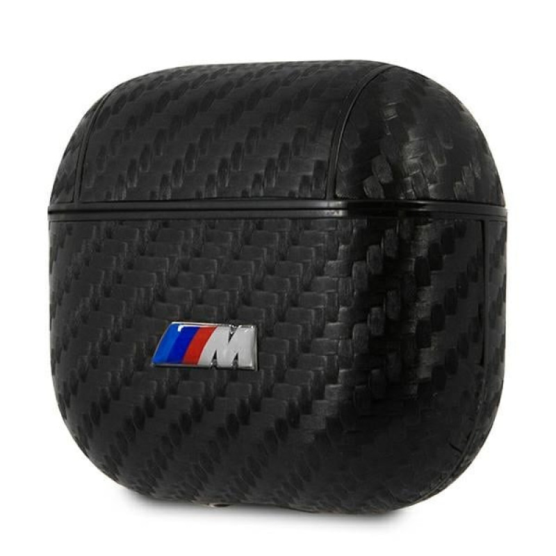 Capa BMW BMA3WMPUCA PU Carbon M Collection para Apple AirPods 3, preta