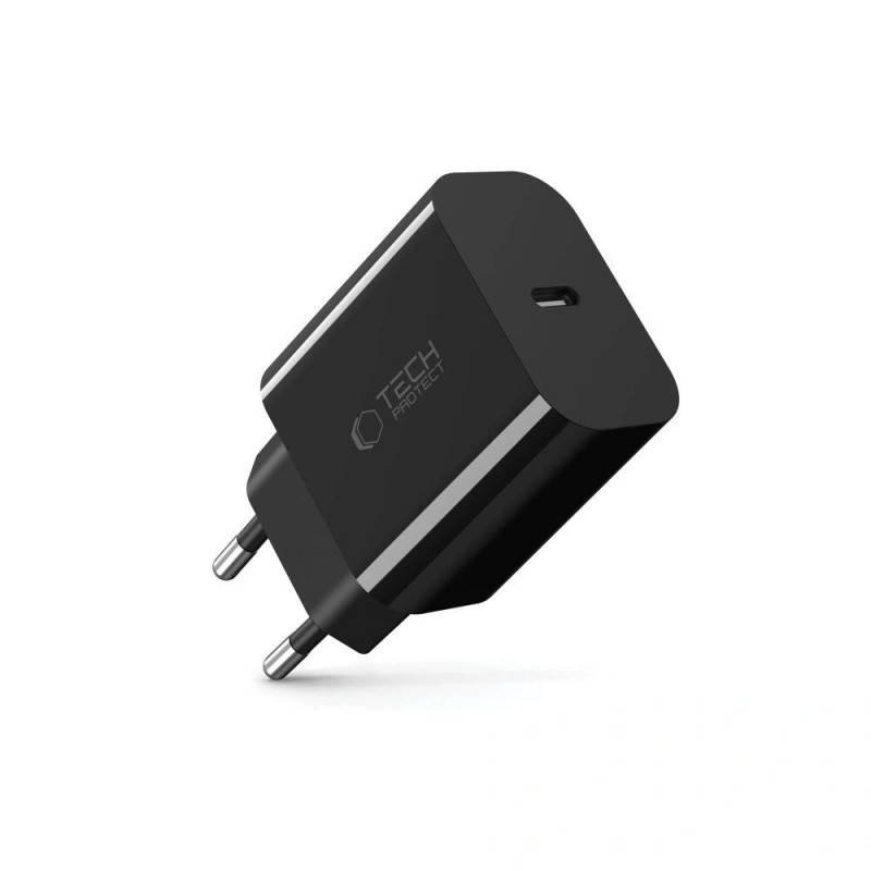 Carregador de parede Tech-Protect NC20W USB-C PD 20W, preto