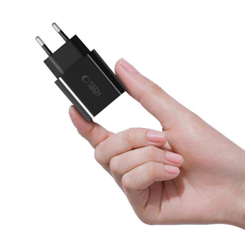 Carregador de parede Tech-Protect NC20W USB-C PD 20W, preto