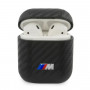 Capa BMW BMA2WMPUCA PU Carbon M Collection para Apple AirPods 1/2, preta