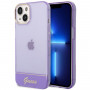 Guess GUHCP14SHGCOU Capa rígida translúcida para Apple iPhone 14 / 15 / 13 6.1 inch, roxa