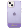Guess GUHCP14SHGCOU Capa rígida translúcida para Apple iPhone 14 / 15 / 13 6.1 inch, roxa