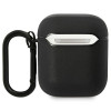 Capa BMW BMA222RVSK Leather Color Lines para Apple AirPods 1/2, preta