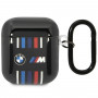 Capa BMW BMA222SWTK Multiple Colored Lines para Apple AirPods 1/2, preta