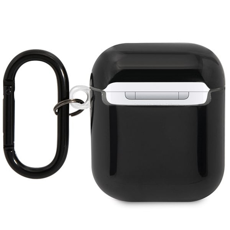Capa BMW BMA222SWTK Multiple Colored Lines para Apple AirPods 1/2, preta