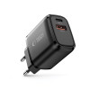 Carregador de parede Tech-Protect NCA30 USB-A, USB-C PD 30W / QC3.0, preto