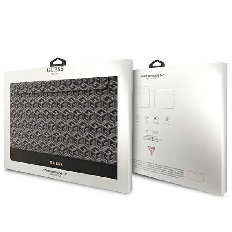 Guess GUCS16HGCFSEK GCube Stripes capa para portátil, 16 inch, preta