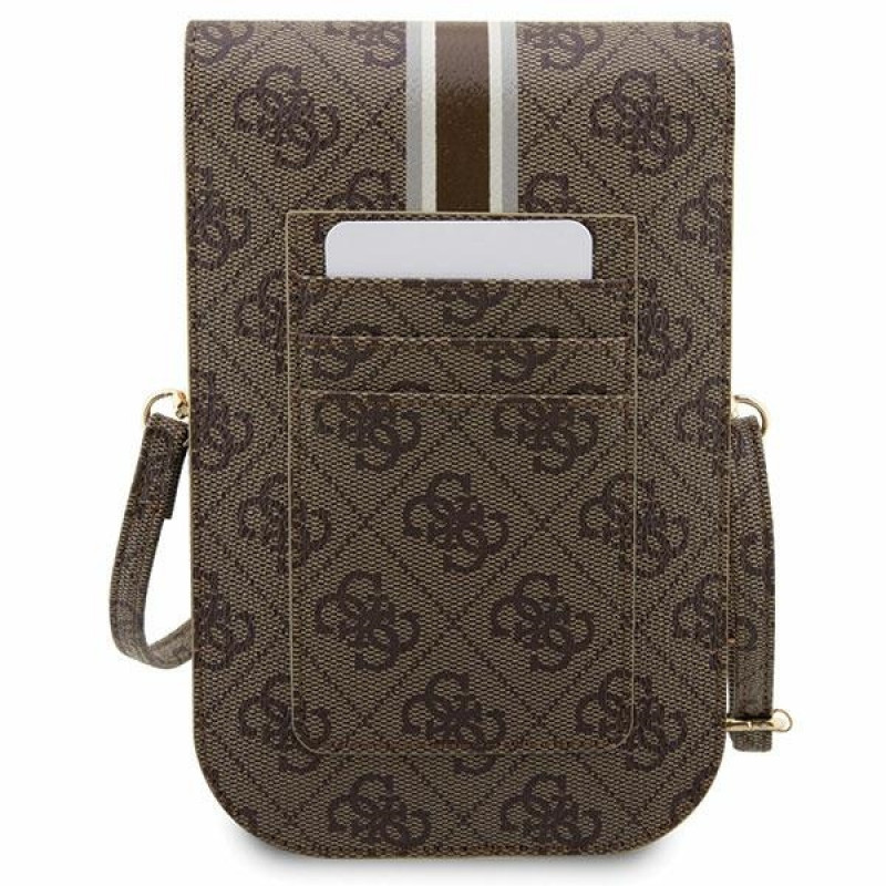 Bolsa de mão Guess GUWBP4RPSW 4G Stripes, castanha