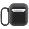 Capa BMW BMA2WMPUCA2 Carbon Double Metal Logo para Apple AirPods 1/2, preta