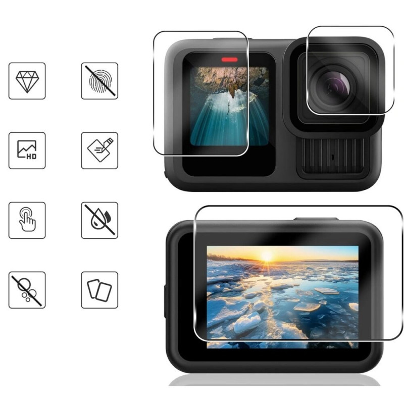 Tech-Protect Glass Fit+ Vidro Temperado para GoPro Hero 13 (2 unid.), Transparente