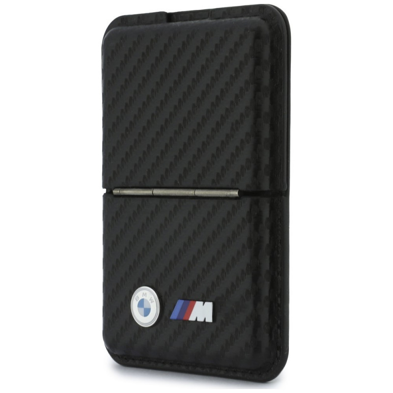 Carteira MagSafe BMW M Carbon Metal Logos, preta