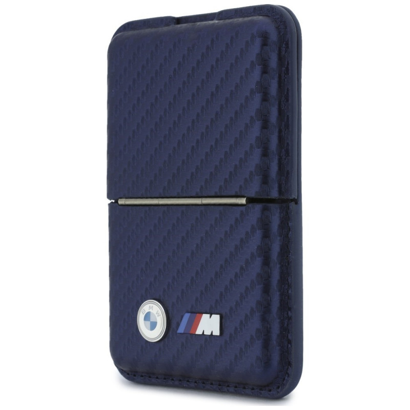 Carteira MagSafe BMW M Carbon Metal Logos, azul-marinho