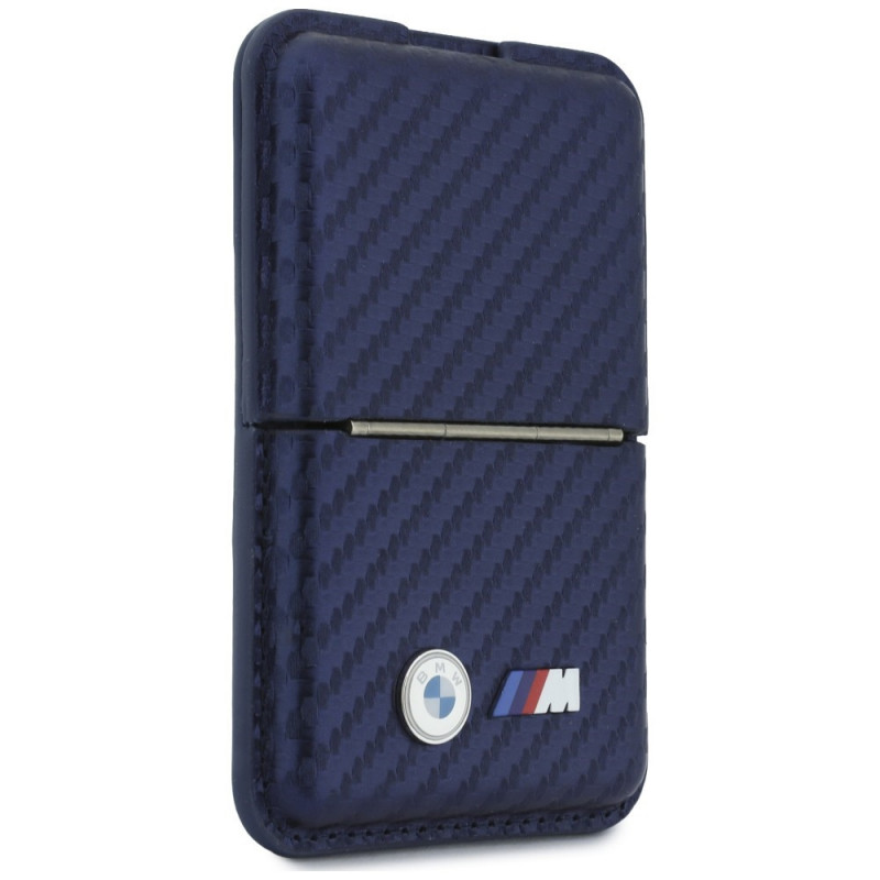 Carteira MagSafe BMW M Carbon Metal Logos, azul-marinho
