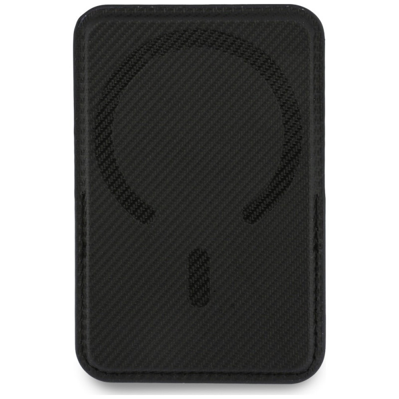 Carteira MagSafe BMW Carbon Metal Logos, preta