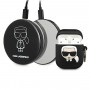 Karl Lagerfeld Ikonik capa em silicone para AirPods 1/2 com power bank de 2000 mAh, preta