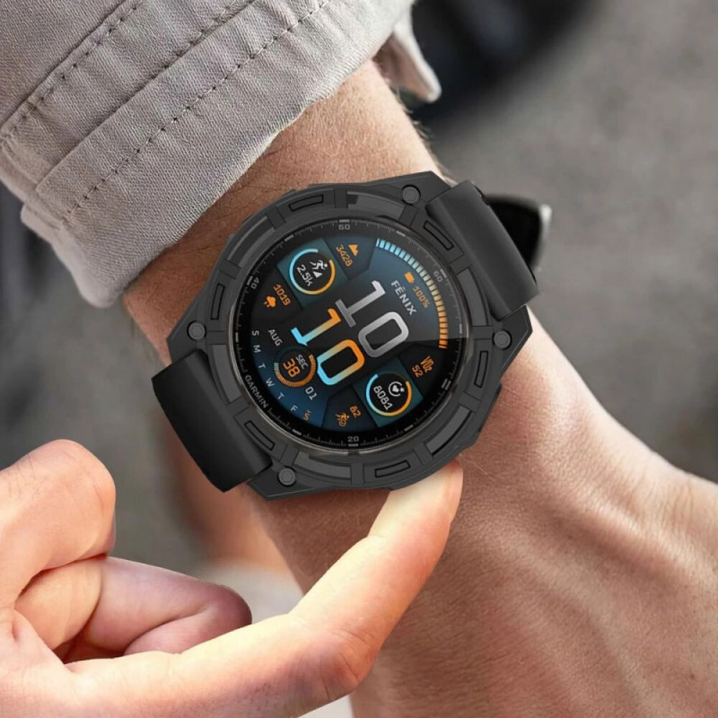 Capa Tech-Protect Defense Air para Garmin Fenix 7 / 7 Pro, preta