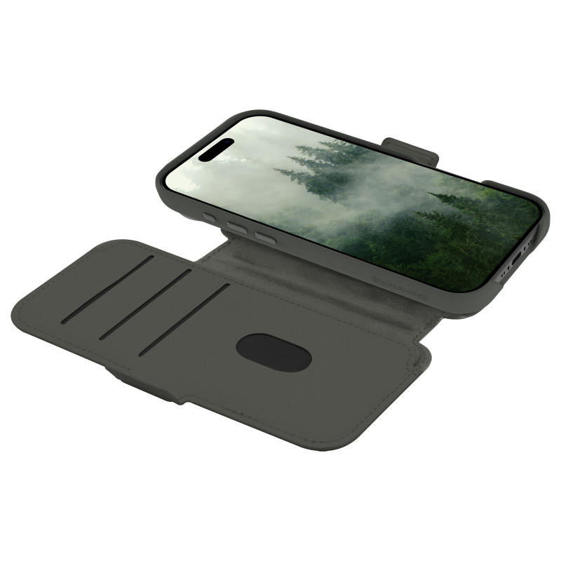 Capa flip MagSafe dbramante1928 Lynge, Forest Shadow, para Apple iPhone Air (LM66ICGR6686)