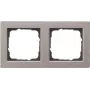 Gira 021233 Moldura 2 módulos Gira E2, aço inoxidável