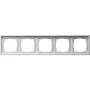 Gira 0215112 Moldura 5 módulos, Gira Flächenschalter, branco puro
