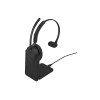 Auscultador mono Jabra Evolve3 65 MS, Link 390c, base de carregamento, preto (36599-899-889)