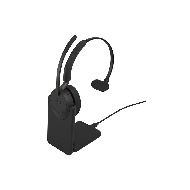 Auscultador mono Jabra Evolve3 65 MS, Link 390c, base de carregamento, preto (36599-899-889)