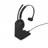 Auscultador mono Jabra Evolve3 65 UC, Link 390c, base de carregamento, preto (36599-889-889)