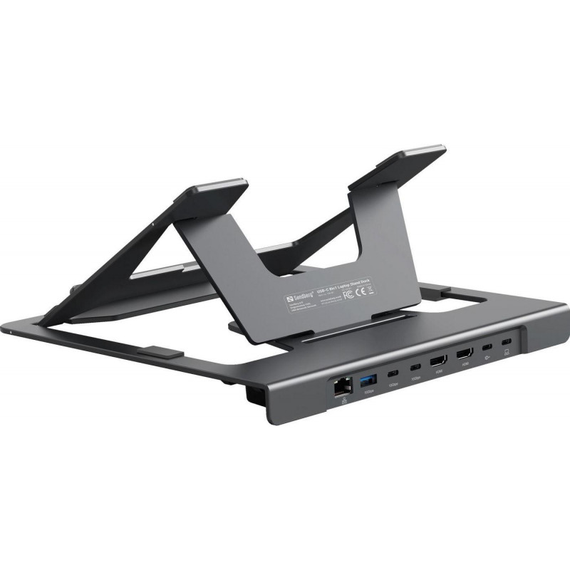 Suporte para portátil com dock USB-C 8in1 Sandberg (136-83)