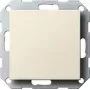 Tampa cega Gira com anel de suporte 026801, System 55, branco creme, brilhante