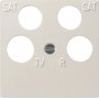 Placa central Gira 025903, 4 módulos, para 50x50 Ankaro, System 55, branco puro