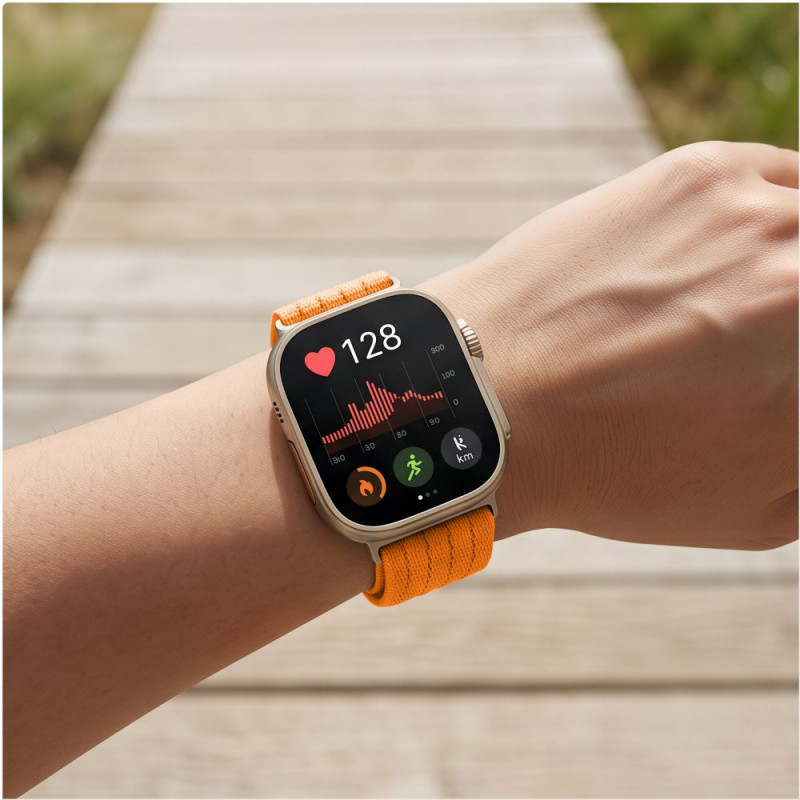 Pulseira de nylon Tech-Protect para Huawei Watch Fit 3 / 4 / 4 Pro / 5 / 5 Pro, laranja