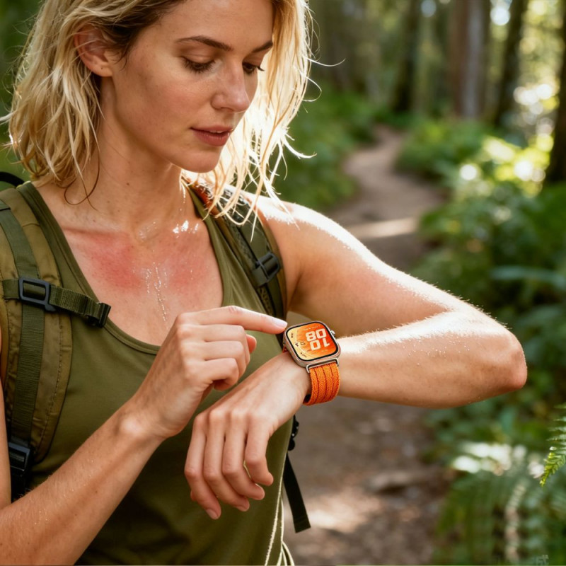 Pulseira de nylon Tech-Protect para Huawei Watch Fit 3 / 4 / 4 Pro / 5 / 5 Pro, laranja