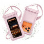 Tech-Protect UWC7 Capa flutuante impermeável universal para smartphones até 6,9 polegadas, rosa
